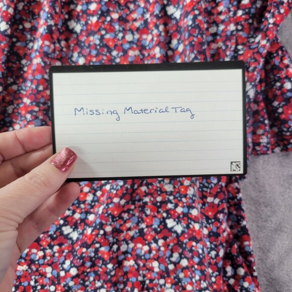 Michael Kors Womens M Red Floral Bell Sleeve Blouse Boho Romantic Spring Top - Picture 6 of 9